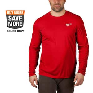 Men's WORKSKIN X-Large Red Lightweight Performance Long-Sleeve T-Shirt