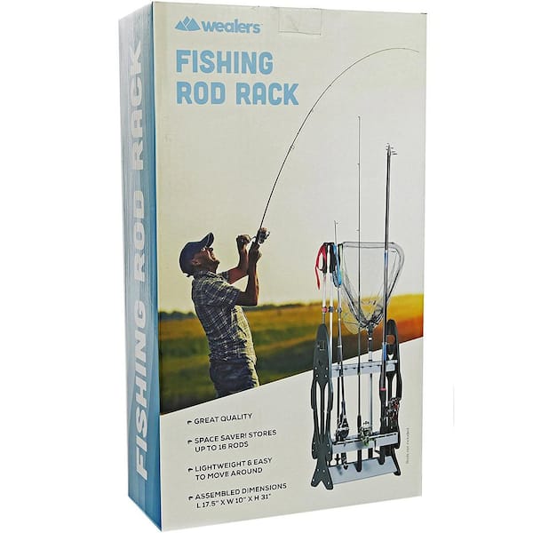 Fishing Rod Pole Reel Holder Garage Wall Mount Rods Rack Organizer Storage US 