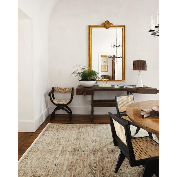 Becki Owens Margaret Taupe Damask 8 ft. x 10 ft. Machine-Washable Indoor/Outdoor Area Rug