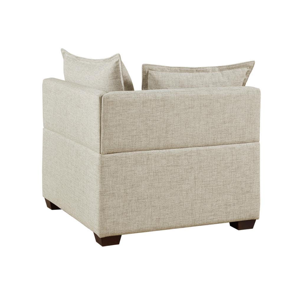 Molly 35" Linen Modular Corner Chair