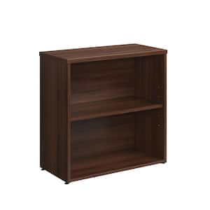 Affirm 29.528 in. Wide Noble Elm 2-Shelf Standard Bookcase