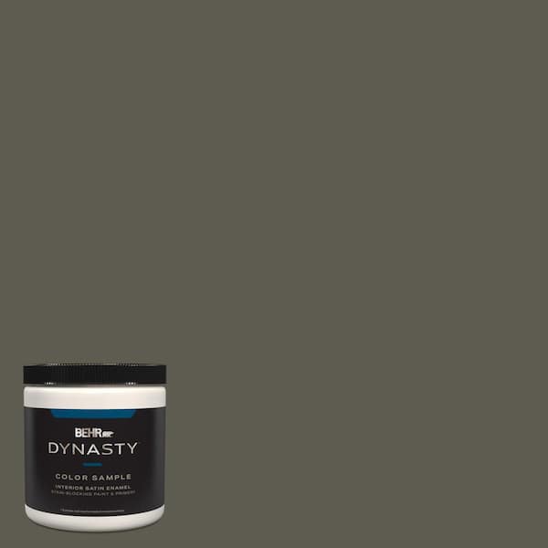 BEHR DYNASTY 8 oz. #N370-7 Night Mission One-Coat Hide Satin Enamel Stain-Blocking Interior/Exterior Paint and Primer Sample