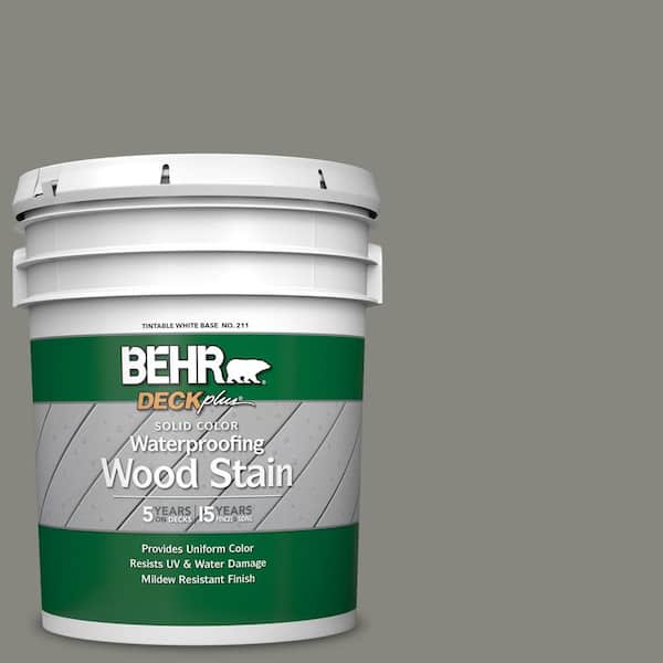 5 gal. #HDC-NT-23 Wet Cement Solid Color Waterproofing Exterior Wood Stain