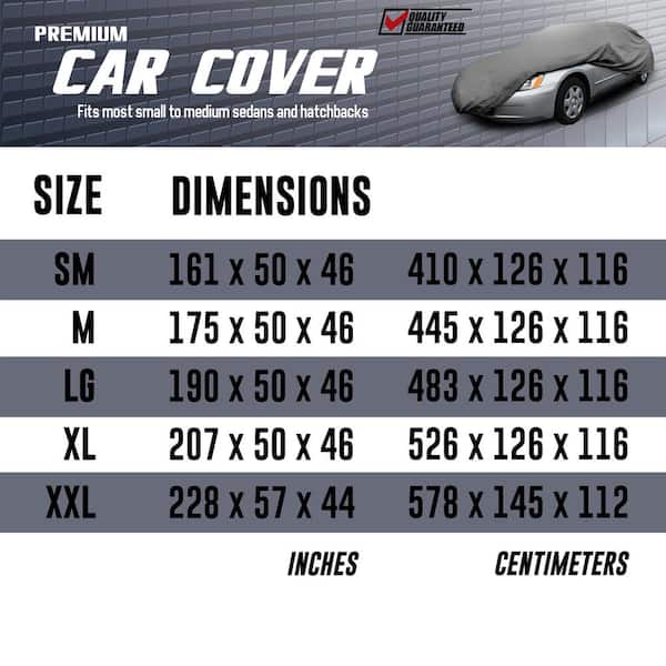 225 in. x 80 in. x 47 in. XX-Large Non-Woven Water Resistant Exterior Car Cover
