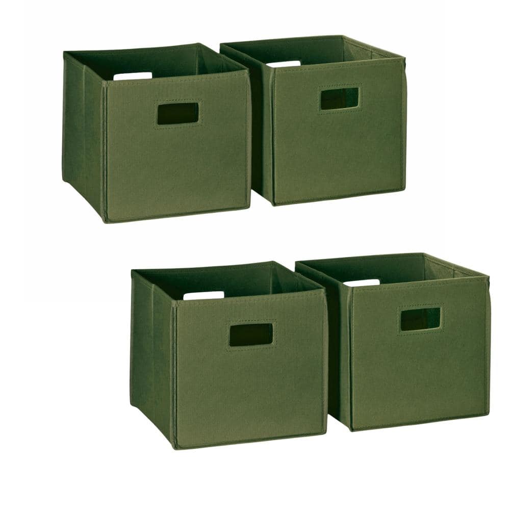10.5 in. W x 10.5 in. D x 10 in. H Kids Four Piece Folding Storage Bin in Olive price history on PriceWatchPro