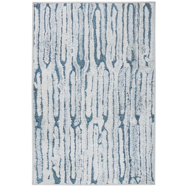 DASH & ALBERT Malone Machine Washable Everglade 3 ft. x 5 ft. Indoor Area Rug