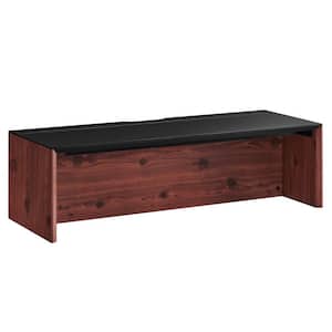 Kinetic 49 in. Rectangular Black Cherry Particle Board Wall-Mount Office Desk