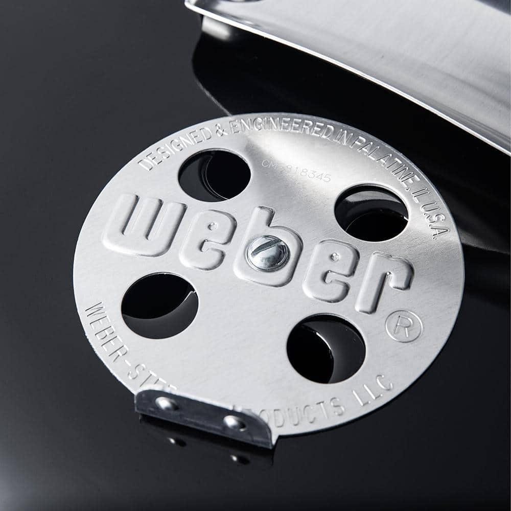 18-Inch Black Porcelain-Enameled Portable Charcoal Grill