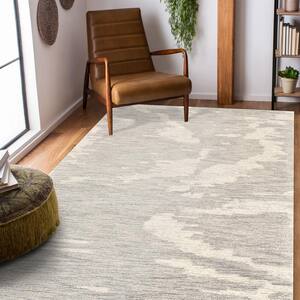 Mohave Ivory Gray 2 ft. x 3 ft. Abstract Area Rug