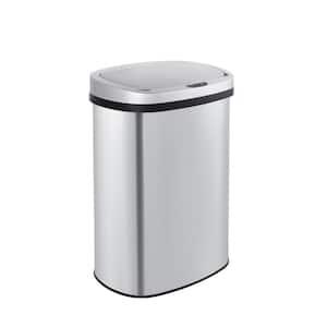 13 Gal./50 l Stainless Steel Oval Motion Sensor Trash Can for Kitchen