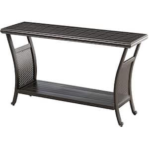 Traditions Aluminum Slat-Top Outdoor Console Table