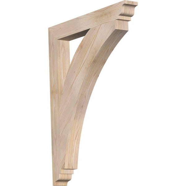Ekena Millwork 3.5 in. x 38 in. x 30 in. Douglas Fir Thorton Traditional Smooth Bracket