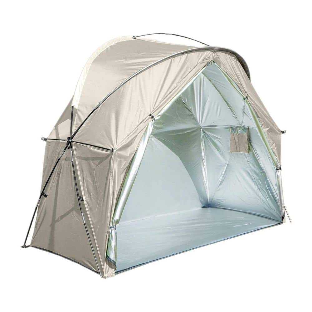 1-Person Outdoor Cot Tent with Zippered Door and Ventilation Window for Camping and Backyard in Khaki, Without Bed price history on PriceWatchPro