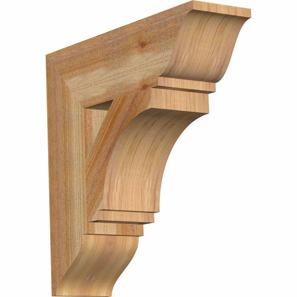 Ekena Millwork 6 in. x 22 in. x 22 in. Western Red Cedar Imperial Traditional Rough Sawn Bracket