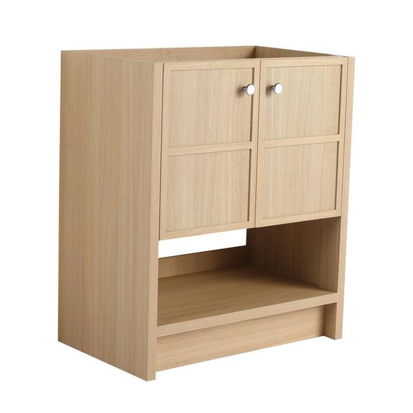 River 29.33 in. W Modern Freestanding Bath Vanity Cabinet without Top in Oak with 2-Soft Closing Doors