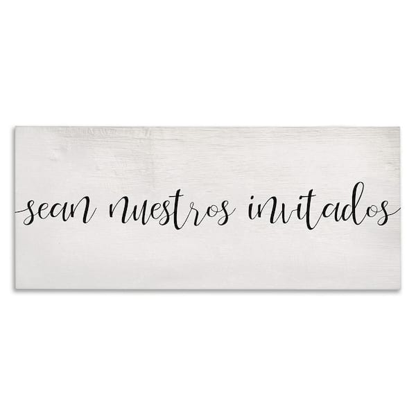 Stupell Industries Be Our Guests Plural by Lil' Rue Gallery Wrapped Unframed Typography Graphic Art Print 10 in. x 24 in.
