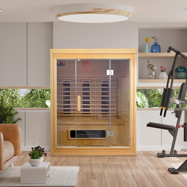 Harmony 3-Person Indoor Infrared Sauna with 6-Heaters Chroma Therapy and Bluetooth Speakers