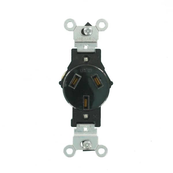 20 Amp 125/250 V NEMA 10-20R Non Grounding Single Outlet/Receptacle, Brown (1-Pack) 5032