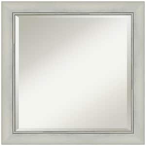 Flair Silver Patina 24 in. H x 24 in. W Framed Wall Mirror
