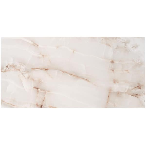 Ivy Hill Tile Essential Marble Onyx 4 in. x 0.39 in. Satin Porcelain Tile Sample