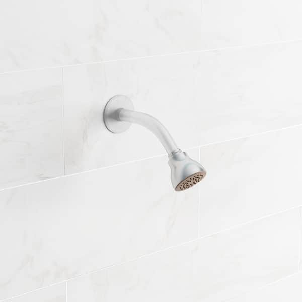 Eco-Performance 1-Spray 2.5 in. Single Wall Mount Fixed Shower Head in Chrome