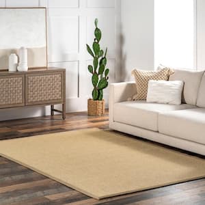Suki Casual Faux Seagrass Beige 3 ft. x 5 ft. Indoor/Outdoor Area Rug