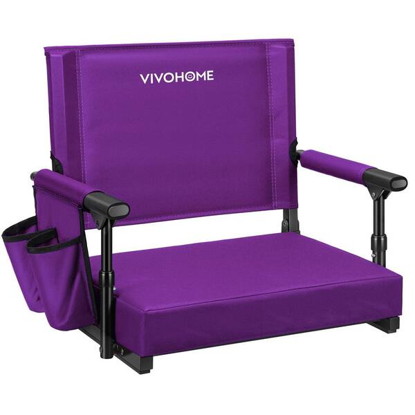 thumbnail image 2 of 2 Pack Portable Stadium Seats With Back Support And Cushion Red 2 of 12