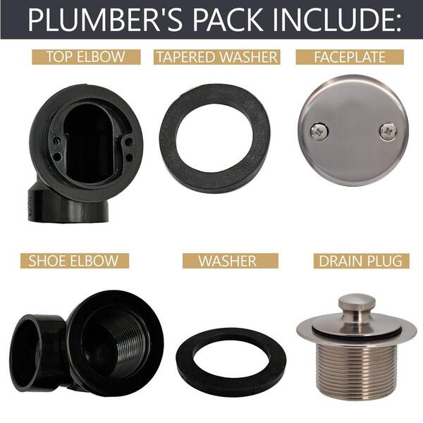 Westbrass Sch. 40 ABS 1-1/2 in. Course Thread Plumber's Pack Twist