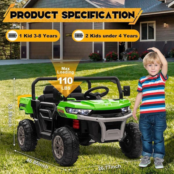 JOYRACER 24-Volt 4 x 200-Watt Ride on Toys with Remote, Metal