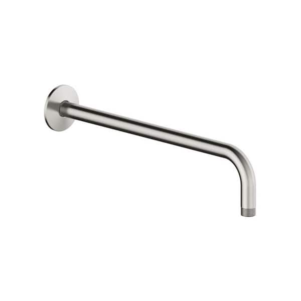 Design House 14.5 in. Wall-Mount Rain Head Shower Arm and Flange in Satin Nickel