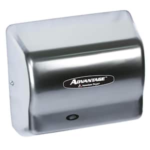 Advantage AD Automatic Hand Dryer, Adjustable Speed, Universal Voltage - Brushed Stainless Steel Cover
