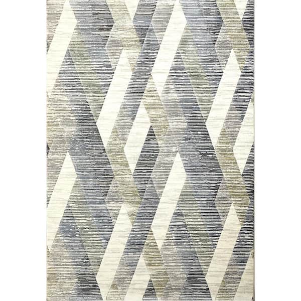 Dynamic Rugs Eclipse Ivory/Blue 2 ft x 3 ft. 11 in. Indoor Area Rug