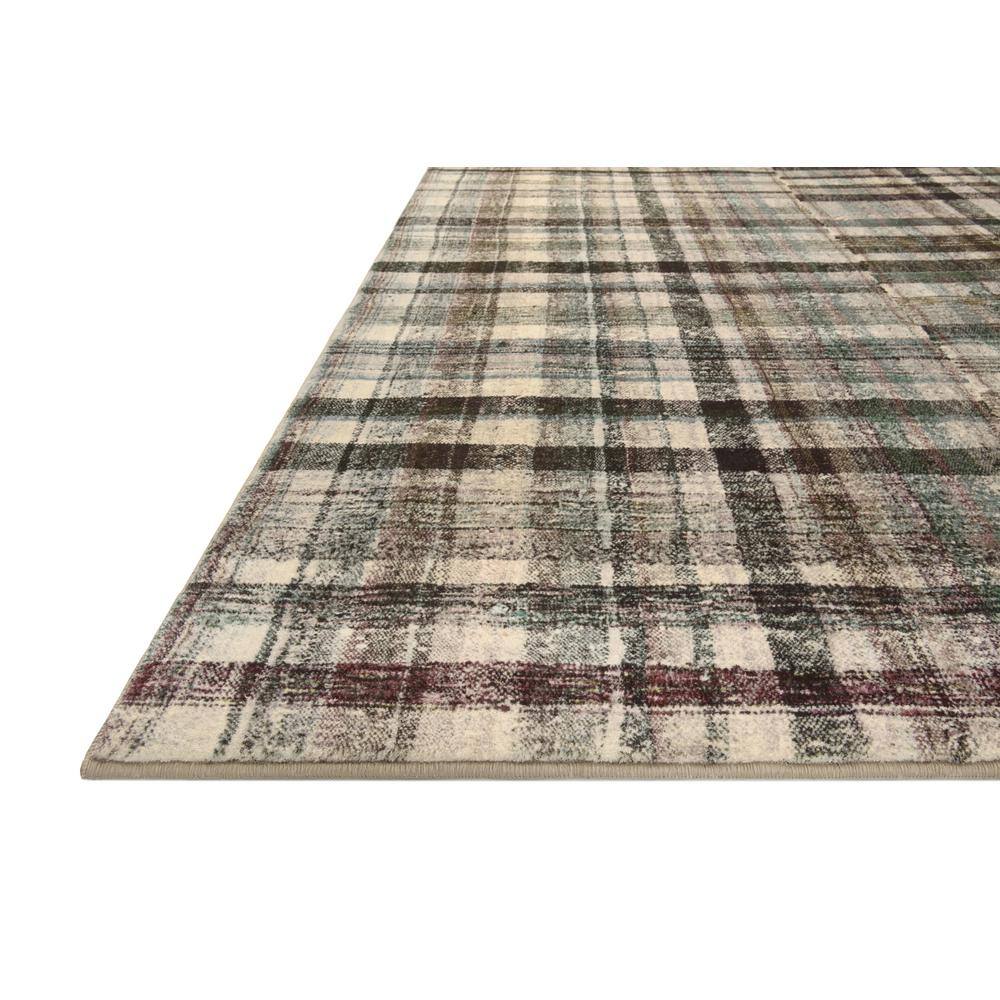 Forest and Multi Plaid Polyester Runner Rug 2'3" x 11'6"