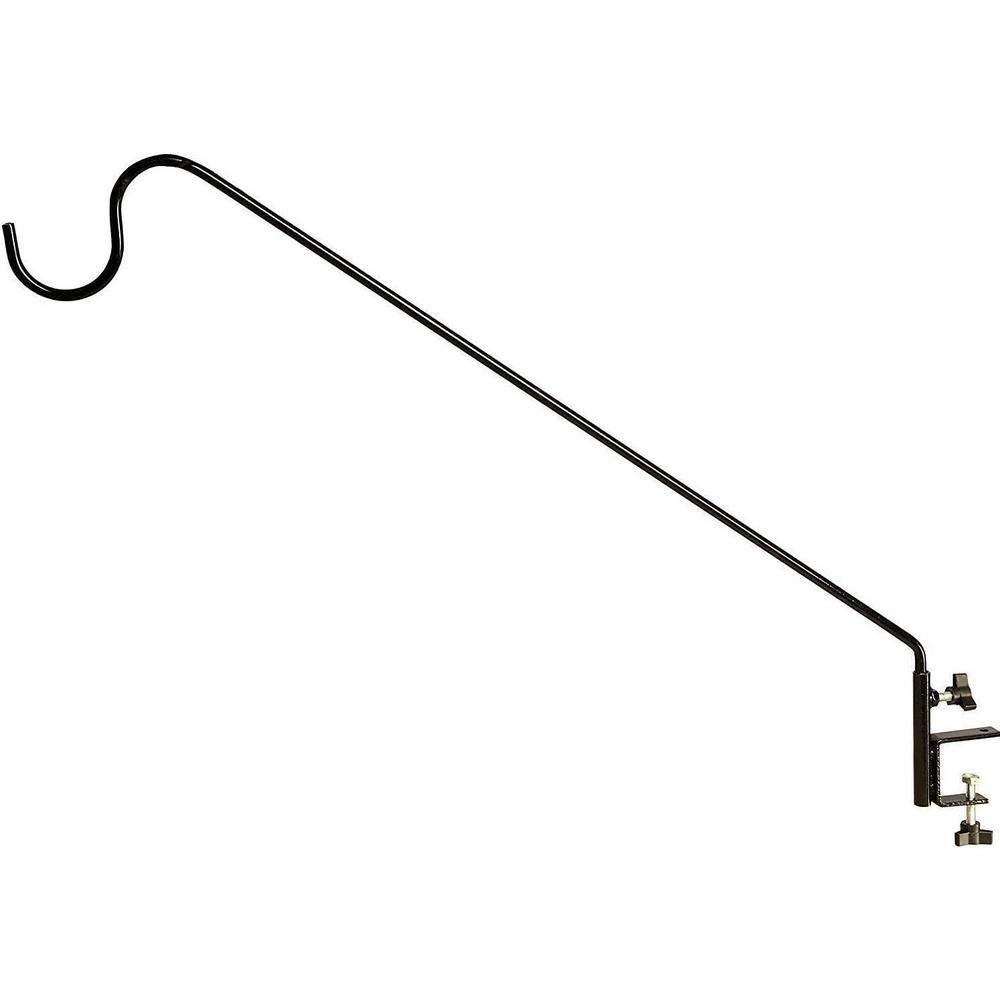 49-inch Black Powder-Coated Steel Deck Hook