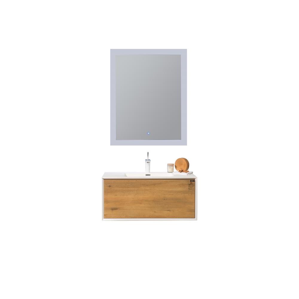 "Wall Mounted Bathroom Vanity with Faux Marble Integrated Top&Sink - Furla 36""" price history on PriceWatchPro