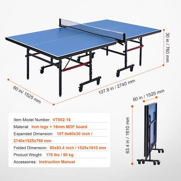 SKYSHALO Ping Pong Table, Professional Table Tennis Game, Indoor