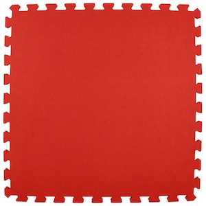 Premium Red 24 in. W x 24 in. L Foam Kids and Gym Interlocking Tiles (58.1 sq. ft.) (15-Pack)