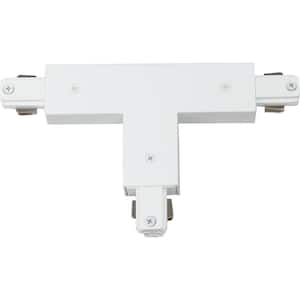 White "T" Connector for 120-Volt 2-Circuit/1-Neutral Track Systems