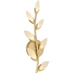 Flores 7-Light Soft Gold Integrated LED Wall Sconce