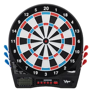 Showdown Electronic 15.5 in. Dartboard with Darts and Accessories