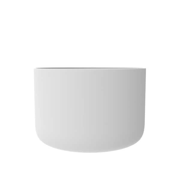 Modern 41" x 41" Round Deep Soaking White Solid Surface Bathtub With Stool in White