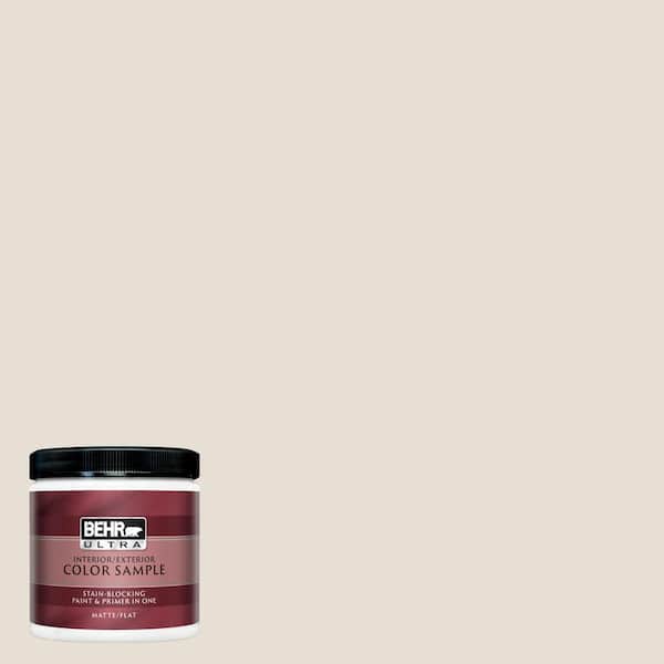 BEHR ULTRA 8 oz. #UL170-13 Cotton Knit Matte Interior/Exterior Paint and Primer in One Sample