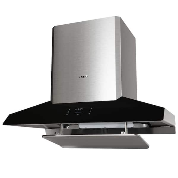 FOTILE Perimeter 36" 1300 Max Equiv. CFM Smart Ducted Wall Mount Range Hood with Capture Shield Technology in Black