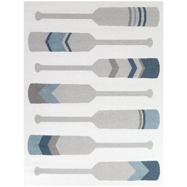 BALTA Joseph Cream 5 ft. x 7 ft. Oars Area Rug