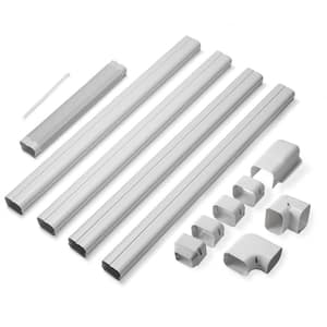 3 in. W x 14 ft. L Decorative PVC Line Cover Kit for Mini Split and Central Air Conditioners AC Heat Pumps Systems