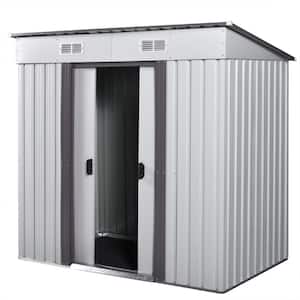 6.4 ft.W x 4 ft.D Garden Tool Storage Shed Outdoor Metal Shed with Sliding Door(25.6 sq. ft.)