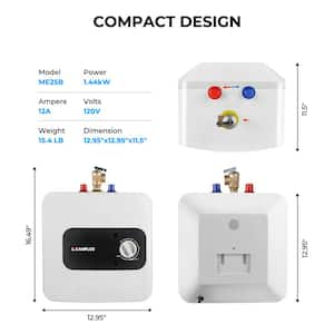 3 Gal. Compact Mini-Tank Element Point-Of-Use Electric Water Heater with Warranty