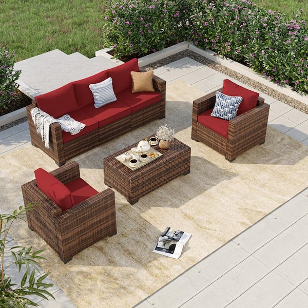 Outdoor Seating Arlington Piece Rattan Sofa Arlington Glen Patio