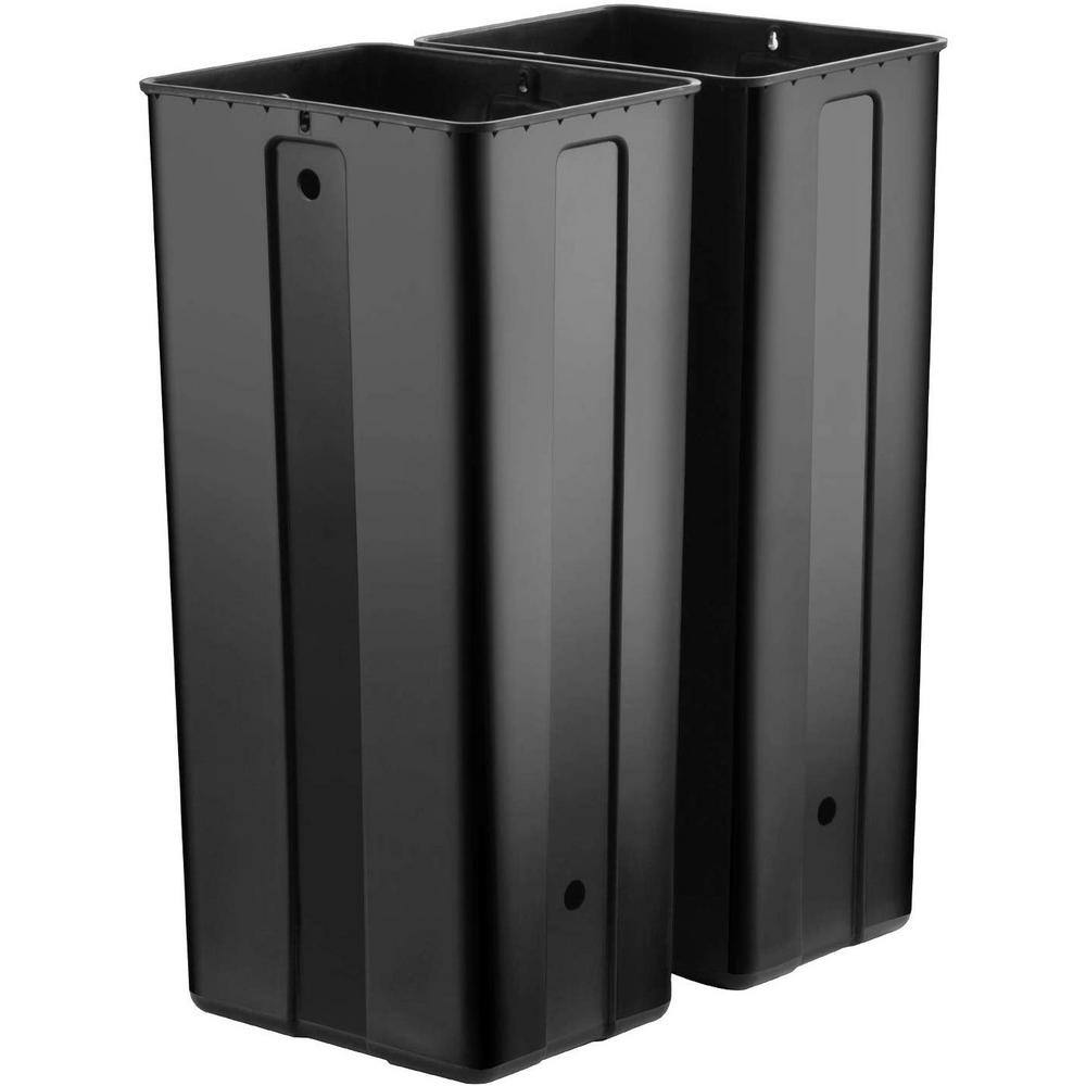 Stainless Steel Dual Compartment Step Trash Can with Soft Close Lid