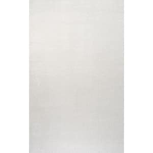 Haze Solid Low-Pile Cream 3 ft. x 5 ft. Area Rug